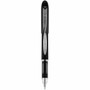 uniball™ Jetstream Ballpoint Pens - 1 mm Medium Pen Point - Refillable - Black Ink - Pigment-based - Black Stainless Steel Barrel Product Image 