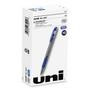 uniball Signo GRIP Gel Pen, Stick, Medium 0.7 mm, Blue Ink, Clear/Blue/Silver Barrel, Dozen View Product Image