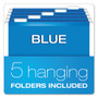 Pendaflex Desktop File With Hanging Folders, Letter Size, 6" Long, Blue View Product Image