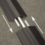 D-Line Medium-Duty Floor Cable Cover, 2.75 x 0.5 x 6 ft, Black View Product Image