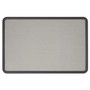 Quartet Contour Fabric Bulletin Board, 48 x 36, Gray Surface, Black Plastic Frame (QRT7694G) View Product Image