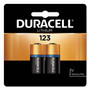Duracell Specialty High-Power Lithium Battery, 123, 3 V, 2/Pack (DURDL123AB2BPK) View Product Image
