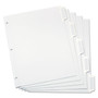 Oxford Custom Label Tab Dividers with Self-Adhesive Tab Labels, 5-Tab, 11 x 8.5, White, 25 Sets View Product Image