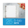 Oxford Custom Label Tab Dividers with Self-Adhesive Tab Labels, 5-Tab, 11 x 8.5, White, 25 Sets View Product Image