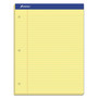 Ampad Double Sheet Writing Pad - 100 Sheets - 0.28" Ruled - 15 lb Basis Weight - Letter - 8 1/2" x 11" Sheet Size x 8.5" Width x 11.8" Length Product Image 