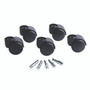 Master Caster Deluxe Futura Flush-Mount Hard-Wheel Casters, 0.44" x 0.88" Grip Ring Type B Stems, 2.19" Nylon Wheels, Matte Black, 5/Set View Product Image
