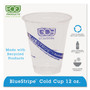 Eco-Products BlueStripe 25% Recycled Content Cold Cups, 12 oz, Plastic, Clear/Blue, 50/Pack, 20 Packs/Carton View Product Image