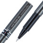 uniball Deluxe Roller Ball Pen, Stick, Extra-Fine 0.5 mm, Black Ink, Metallic Gray/Black Barrel, Dozen View Product Image