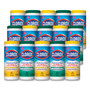 Clorox Disinfecting Wipes, 1-Ply, 7 x 8, Fresh Scent/Citrus Blend, 35/Canister, 3/Pack, 5 Packs/Carton (CLO30112CT) View Product Image