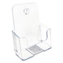 deflecto DocuHolder for Countertop/Wall-Mount, Booklet Size, 6.5w x 3.75d x 7.75h, Clear (DEF74901) View Product Image