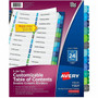 Avery Ready Index Double Column Table of Content Dividers, 24 tabs - 24 x Divider(s) - 1-24 - 24 Tab(s)/Set - 8.5" Divider Width x 11" Divider Length - 3 Hole Punched Product Image 