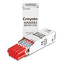 Crayola Broad Line Washable Markers, Broad Bullet Tip, Red, 12/Box View Product Image