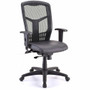 Lorell Executive High-back Swivel Chair - Vinyl Seat Material - High Back - 5-star Base - Black - Armrest Product Image 