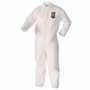 KleenGuard A40 Zipper Front Liquid and Particle Protection Coveralls, 3X-Large, White, 25/Carton View Product Image