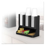 Mind Reader Flume Six-Section Upright Coffee Condiment/Cup Organizer, 11.5 x 6.5 x 15, Black View Product Image