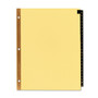 Avery Preprinted Black Leather Tab Dividers w/Gold Reinforced Edge, 25-Tab, A to Z, 11 x 8.5, Buff, 1 Set (AVE11350) View Product Image