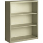 Lorell Fortress Series Bookcase - 34.5" Width x 13" Depth x 42" Height - 3 x Shelf(ves) - Putty - Powder Coated - Steel Product Image 