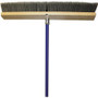 Genuine Joe All-Purpose Sweeper - Polypropylene Bristle - 24" Handle Width x 60" Handle Length - Metal Handle - Gray Product Image 