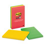 Post-it Notes Super Sticky Pads in Playful Primary Collection Colors, Note Ruled, 4" x 6", 90 Sheets/Pad, 3 Pads/Pack (MMM6603SSAN) View Product Image