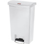 Rubbermaid Commercial Slim Jim 13-gal Step-On Container - Step-on Opening - Hinged Lid - 13 gal Capacity - Manual - Durable, Foot Pedal, Easy to Clean - (RCP1883557) Product Image 