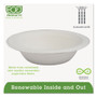 Eco-Products Renewable Sugarcane Bowls, 12 oz, Natural White, 50/Pack, 20 Packs/Carton (ECOEPBL12) View Product Image
