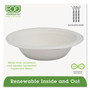 Eco-Products Renewable Sugarcane Bowls, 12 oz, Natural White, 50/Pack, 20 Packs/Carton (ECOEPBL12) View Product Image