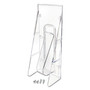 deflecto Stand-Tall Wall-Mount Literature Rack, Leaflet, 4.56w x 3.25d x 11.88h, Clear View Product Image