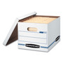 Bankers Box STOR/FILE Basic-Duty Storage Boxes, Letter/Legal Files, 12.5" x 16.25" x 10.5", White/Blue, 12/Carton View Product Image