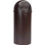 Rubbermaid Commercial Marshal 25-gallon Container - 25 gal Capacity - Fire-Safe, Scratch Resistant, Rugged, Dent Resistant, Scratch Resistant, Hinged Door - 42" Height x 18" Diameter - Brown Product Image 