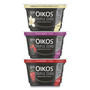 OIKOS Triple Zero Blended Greek Nonfat Yogurt, 5.3 oz, Strawberry/Mixed Berry/Vanilla, 18/Carton View Product Image