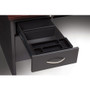 Lorell Mahogany Laminate/Charcoal Modular Desk Series Pedestal Desk - 2-Drawer (LLR79152) View Product Image