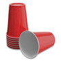 Perk Plastic Cold Cups, 16 oz, Red, 50/Pack View Product Image