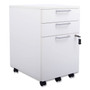 Union & Scale Essentials Mobile Pedestal File, Left or Right, 3-Drawers: Box/Box/File, Legal/Letter, White, 15.6" x 21.3" x 24.3" View Product Image