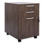 Union & Scale Essentials Mobile Pedestal File, Left or Right, 3-Drawers: Box/Box/File, Legal/Letter, Espresso, 15.6" x 21.3" x 24.3" View Product Image