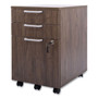 Union & Scale Essentials Mobile Pedestal File, Left or Right, 3-Drawers: Box/Box/File, Legal/Letter, Espresso, 15.6" x 21.3" x 24.3" View Product Image