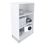 Union & Scale Essentials Laminate Bookcase, Three-Shelf, 28w x 15d x 45.6h, White View Product Image