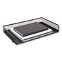 TRU RED Side-Load Stackable Wire Mesh Document Tray, 1 Section, Legal-Size, 17.32 x 9.84 x 2.76, Matte Black View Product Image