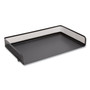 TRU RED Side-Load Stackable Wire Mesh Document Tray, 1 Section, Legal-Size, 17.32 x 9.84 x 2.76, Matte Black View Product Image
