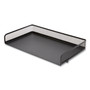 TRU RED Side-Load Stackable Wire Mesh Document Tray, 1 Section, Legal-Size, 17.32 x 9.84 x 2.76, Matte Black View Product Image