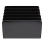 TRU RED Plastic Incline Mail Sorter, 5 Sections, #6 1/4 to #16 Envelopes, 6.26 x 9.49 x 6.5, Black View Product Image