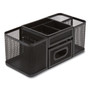 TRU RED Seven Compartment Wire Mesh Accessory Holder, 4.45 x 9.33 x 3.86, Black View Product Image
