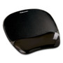 Fellowes Gel Crystals Mouse Pad with Wrist Rest, 7.87 x 9.18, Black (FEL9112101) View Product Image