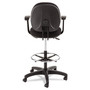Alera Interval Series Swivel Task Stool, Supports Up to 275 lb, 23.93" to 34.53" Seat Height, Black Fabric View Product Image