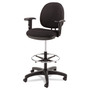 Alera Interval Series Swivel Task Stool, Supports Up to 275 lb, 23.93" to 34.53" Seat Height, Black Fabric (ALEIN4611) View Product Image