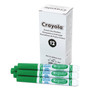 Crayola Broad Line Washable Markers, Broad Bullet Tip, Green, 12/Box View Product Image
