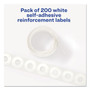 Avery Dispenser Pack Hole Reinforcements, 0.25" Dia, White, 200/Pack, (5729) View Product Image