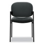 HON VL606 Stacking Guest Chair without Arms, Fabric Upholstery, 21.25" x 21" x 32.75", Charcoal Seat, Charcoal Back, Black Base View Product Image
