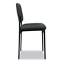 HON VL606 Stacking Guest Chair without Arms, Fabric Upholstery, 21.25" x 21" x 32.75", Charcoal Seat, Charcoal Back, Black Base View Product Image