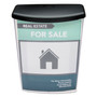 deflecto Outdoor Literature Box, 10w x 4.5d x 13.13h, Clear/Black View Product Image