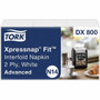 TORK Xpressnap Fit White Dispenser Napkin N14 - 2 Ply - Interfolded - 6.50" Width x 8.39" Length - White - Fiber Product Image 